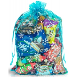 Подарок Мешочек из органзы синий 13208